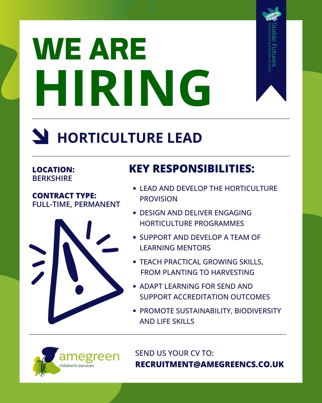 📢 Job of the Week 📢This week we’re looking for an experienced Horticulture Lead to join Stable Futures and Juniper Acres as we enter an exciting new phase of growth. 🌱You’ll ha